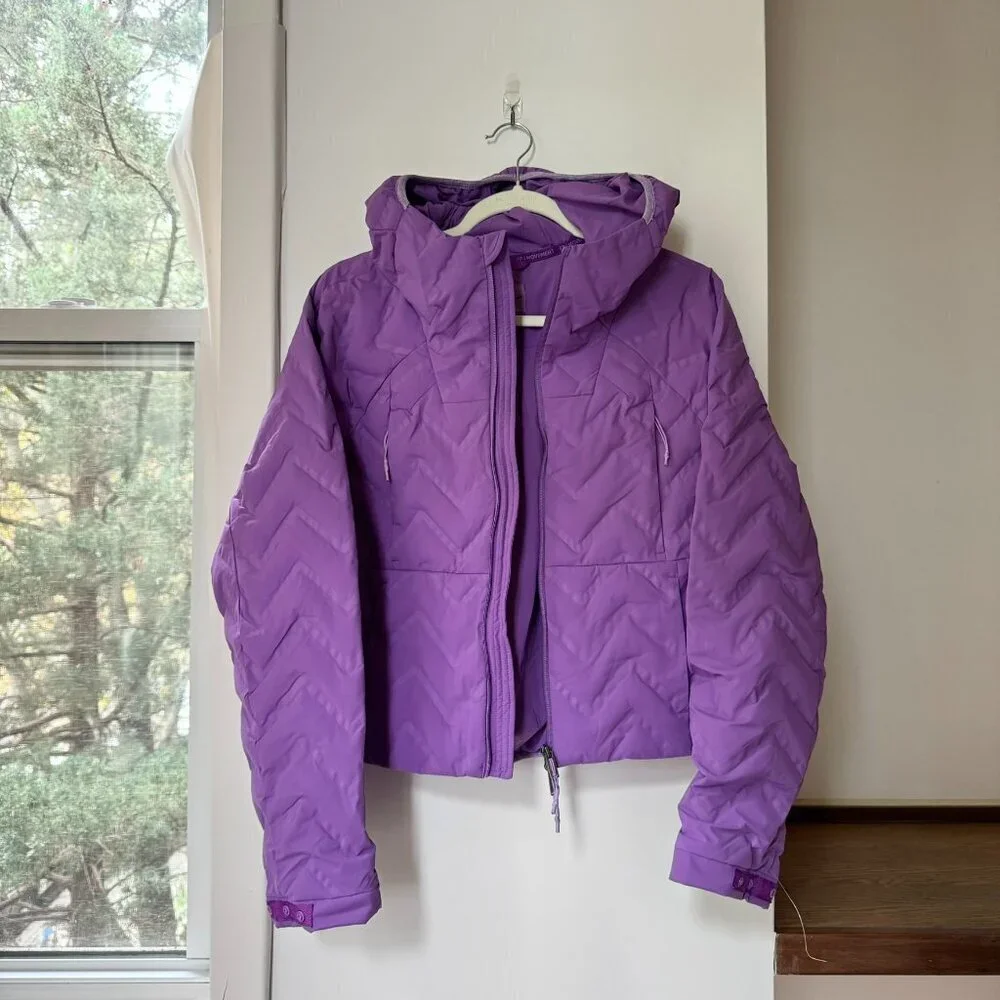 New Free People Movement Packable Puffer Jacket Purple Wavy XS